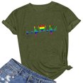 thumbnail image 1 of RKSTN T-Shirts Fierté Femmes T-Shirts Graphiques Arcs-en-Ciel T-Shirts LGBT T-Shirts Décontractés Col Rond Manches Courtes Hauts, 1 of 3