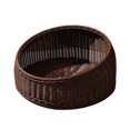 thumbnail image 1 of GROWTH TANK Cat Sleeping Bed Lightweight Portable Kennel Imitation Rattan Pet Bed for Summer Coffee, 1 of 9