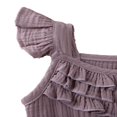 thumbnail image 3 of Toddler Baby Girls Fly Sleeve Ruffled Waistband Romper Outfits, 3 of 4