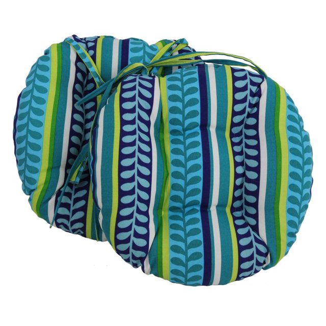 Coussin de Chaise Extérieur Tufté en Polyester Filé de 16 Po (Ensemble de 2)