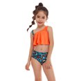 thumbnail image 1 of Faithtur Family Matching Swimwear Mom and Daughter Patchwork Bra Ruffled Tops with Briefs Beachwear, 1 of 7