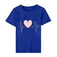 thumbnail image 4 of Pisexur T-shirt de la Saint-Valentin Haut T-shirt de la Saint-Valentin pour Femme Amour Imprimé T-shirt à Manches Courtes Haut à Manches Courtes Col Rond Haut/chemise, 4 of 5
