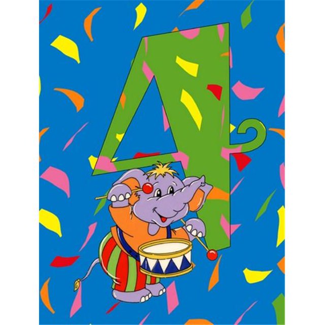 Carolines Treasures APH2162GF Happy 4th Birthday Age 4 Flag Garden Size