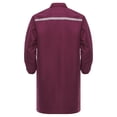 thumbnail image 4 of Jizyo Unisex Mens Womens Cotton Factory Work Jacket Mechanical Reflective Strips Workshop Lab Coat Burgundy M/小号, 4 of 7