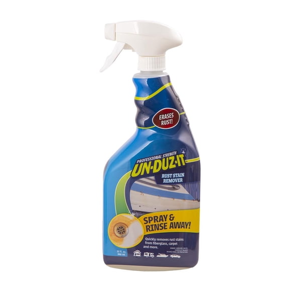UnDuzit Chemicals Mildew Stain Remover 124707 Removes Rust Stain From Fiberglass/Carpet; 32 Ounce Spray Bottle; Single