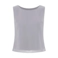 thumbnail image 1 of Oyolan Débardeur en Mousseline Uni pour Femme, Col Rond, Camisole Décontractée Sans Manches, Hauts Habillés Gris G, 1 of 5