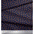 thumbnail image 2 of Soimoi Polyester Crepe Fabric French Horn Musical Instrument Print Fabric by The Yard 52 Inch Wide, 2 of 3