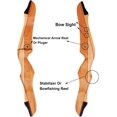 thumbnail image 4 of 62" Recurve Bow Wooden Takedown Archery Bow 20 25 30 35 40lbs Draw Wight Included Arrow Rest Pad Stringer Tool String Nocks for Right and Left Hand, 4 of 6