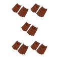 thumbnail image 3 of maskred Fashionable Retro PU Leather Men s Fingerless Driving Cycling Gloves Brown Button XL 5Set, 3 of 6