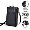 thumbnail image 2 of Budget Sac de Téléphone Cellulaire Bandoulière pour Femmes/ Filles, Sac pour Téléphone Cellulaire, Cuir PU de Haute Qualité, Pochette à Fermeture Éclair pour Téléphone Intelligent, Petit Sac à Bandoulière, Étui Portefeuille, Résistant à l'Eau, 2 of 4
