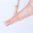 thumbnail image 4 of Sous-vêtements pour Femmes en Maille Transparente Lingerie Broderie Soutien-Gorge et String et Bas, 4 of 5