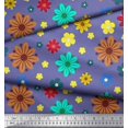 thumbnail image 3 of Soimoi polyester Crepe Fabric Colorful Flowers Clip Art Fabric Prints By Yard 52 Inch Wide, 3 of 3