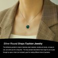 thumbnail image 2 of Collier Chaîne Boucles d'Oreilles en Acier Inoxydable Argenté Cristal Strass Accessoires DIY Décorations Pendentifs pour Anniversaire Vert Foncé, 2 of 7