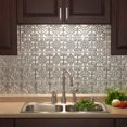 thumbnail image 4 of FASÃ„DE Traditional Style/Pattern 1 Decorative Vinyl 18in x 24in Backsplash Panel in Brushed Aluminum (5 Pack), 4 of 15