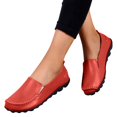 thumbnail image 3 of B91xZ Mocassin Pointu pour Femmes Confortable Ultraléger Bateau Chaussures Décontractées avec Support Arth, Rouge 8, 3 of 5