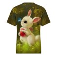 thumbnail image 5 of EGNMCR Easter Chemises pour Femmes Chemises Easter Imprimé Femmes T-shirt Décontracté Easter Imprimé Col Rond Manches Courtes Chandail Blouse Hauts T-shirt pour Femmes, 5 of 5