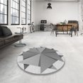 thumbnail image 4 of Ahgly Tapis d'Intérieur Lavable en Machine Carré Transitionnel Gris Platine, 4 Pieds Carré, 4 of 7