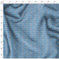 thumbnail image 4 of Soimoi Blue polyester Crepe Fabric Stripe & Love Text Print Fabric by Yard 52 Inch Wide, 4 of 5