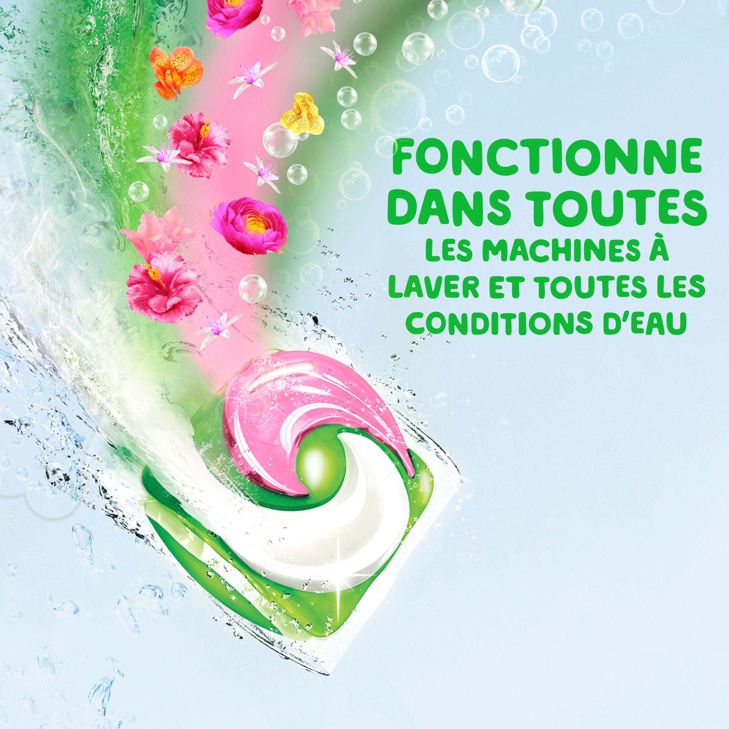 Capsules de détergent à lessive Gain Super Flings, 9 unités, Vibrant, irrésistiblement propre et frais