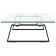 thumbnail image 3 of vidaXL Monitor Stand Black 60x20x8 cm Tempered Glass and Metal, 3 of 5