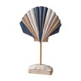 thumbnail image 3 of jifeng Wood Shell Ornament Creative Unique Figurine for Countertop Bookshelf Office Dark Blue, 3 of 9