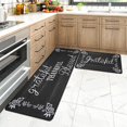 thumbnail image 2 of MeyJey Kitchen Rug Set of 2, Anti Fatigue Kitchen Mat 2 Pieces, Non Skid Waterproof Cushioned Floor Mat and Runner Rug, 17"x28"x0.4"+17"x59"x0.4", Black, 2 of 6