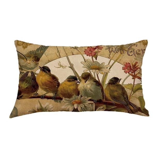 jovati Sofa Cushion Covers with Zipper Geometric Pattern Linen Pillowcase Sofa Cushion Cover Home Decoration
