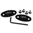 thumbnail image 3 of Krator Mirror Block Off Base Plates Logo Engraved Black Compatible with 2004-2007 Honda CBR 1000RR / Fireblade, 3 of 8