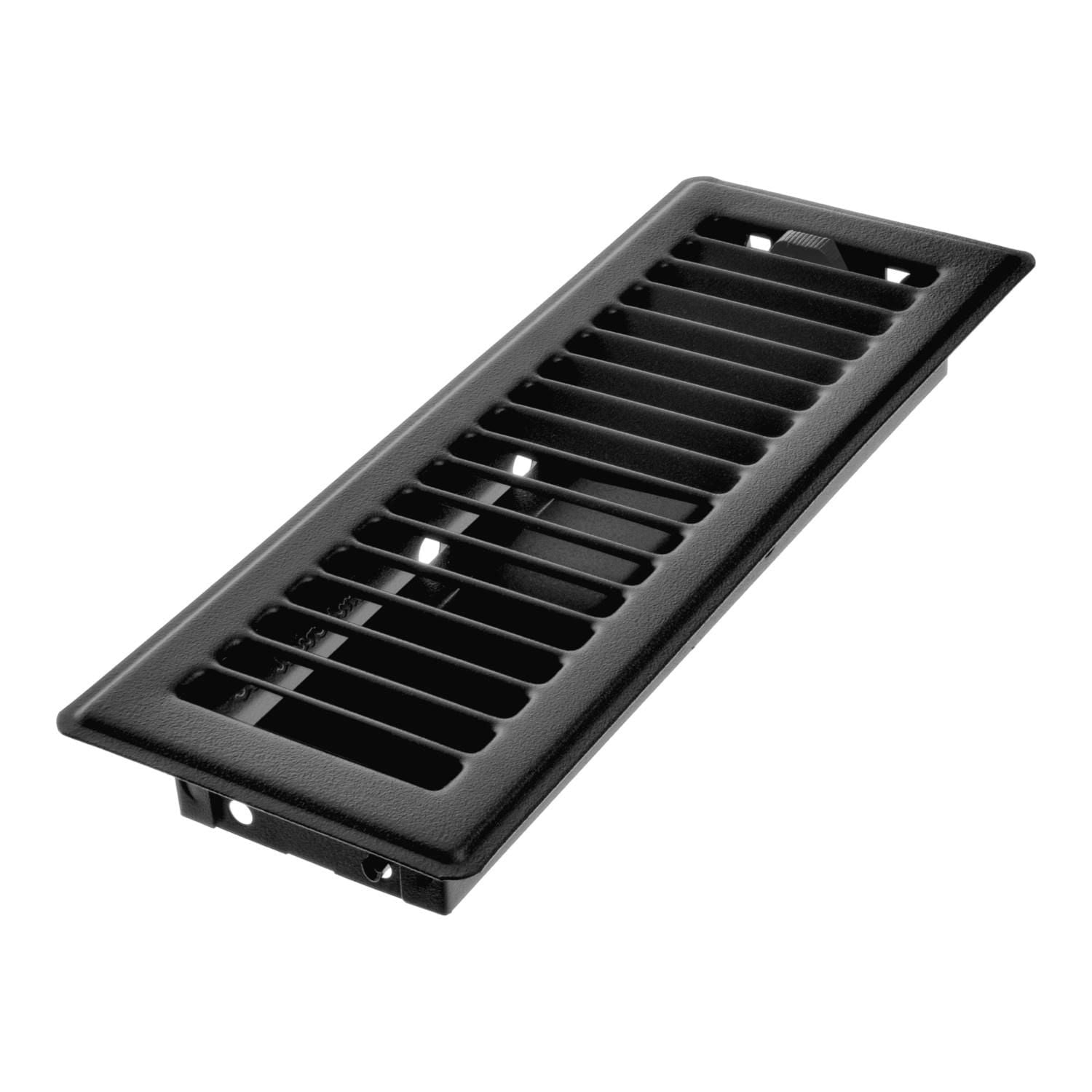 Imperial 3" x 10" Matte Black Steel Floor Register, Louvered, 1 Pack