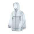 thumbnail image 1 of biudgviw Manteaux Coupe-Vent pour Femmes Imperméables Légers Manteau de Pluie de Course Hauts Protection UV à Capuche Vêtements d'Extérieur pour la Randonnée en Plein Air, 1 of 6