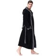 thumbnail image 1 of Mens Robe Plush Mens Lengthened Patchwork Coralline Plush Shawl Bathrobe Long Sleeved Robe, 1 of 6