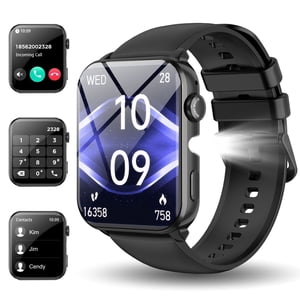 NEW Smart Watch convient pour Android et iPhone Samsung, 1.91'' Smartwatch pour les hommes femmes, Modes sportifs Fitness Tracker avec réponse Faites des appels / rappel de message, IP68 imperméable