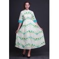 thumbnail image 2 of Bimba Robe-Chemise Mi-Mollet pour Femmes à Manches Retroussables, Boutonnée, Imprimée Teinture sur Nœuds - Grand, 2 of 5