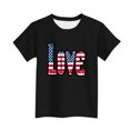 thumbnail image 5 of T-Shirt pour Enfants, Imprimé de la Fête de l'Indépendance à Manches Courtes et Col Rond, Haut Décontracté et Polyvalent pour Garçons et Filles de 3 à 15 Ans, 5 of 5