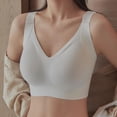thumbnail image 4 of Workout Bras for Women Clearance Fashion Bras for Women No Underwire Seamless Wireless Bralettes Plus Size Comfortable with Support Everyday Bra Womens Comfortable Wireless Bras White, 4 of 5