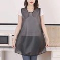 thumbnail image 4 of Hicess Apron Fastener Tape Fixation Back Mesh Design Waterproof Oilproof Leak-proof Breathable Sleeveless Apron Home Supply, 4 of 8