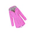 thumbnail image 2 of Chandail à Capuchon Doux Veste Femme Imperméable Manteau de Pluie Automne Résistant aux Intempéries Manche de Bras Extérieur Manteau Rose G, 2 of 4