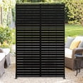 thumbnail image 1 of 72" H x 47" W Freestanding Metal Privacy Screen - Rustproof Weather-Resistant, 0.39" Gap Decorative Fence for Patio & Garden, 1 of 7
