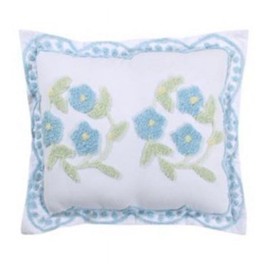 Better Trends SHBF2227BL Bloomfield Cotton Pillow Sham, Blue - Standard Size