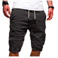 thumbnail image 1 of Men's Cargo Shorts Plus Size Big and Tall Cargo Shorts Multi-Pockets Relaxed Summer Drawstring Beach Shorts Pants, 1 of 4