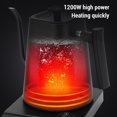 thumbnail image 3 of Gooseneck Electric Kettle 304 Stainless Steel Temperature Control LED Screen Pour Over Coffee for Tea Kettle Matte Black 1200W, with Timer Keep Warm Setting, Suitable for Busy, 3 of 7