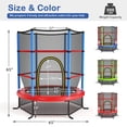 thumbnail image 2 of Gymax 55'' Trampoline for Kids Toddler Recreational Trampoline w/ Safety Enclosure Net Navy, 2 of 10
