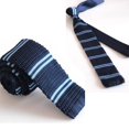 thumbnail image 1 of Men'S Skinny Tie Thin Slim Solid Formal Knitted Necktie, 1 of 2