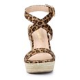 thumbnail image 2 of BLISSFUL STEP Sandales Compensées Espadrilles à Bride Arrière à Brides Croisées pour Femmes, 2 of 7