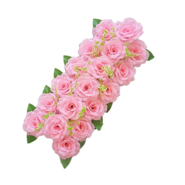 Baohd Chemin de Table Panneau de Fleurs Roses pour Mariage Rose