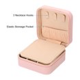 thumbnail image 4 of Unique Bargains Travel Jewelry Case, Small Jewelry Organizer Portable Mini Jewelry Box with Mirror Square Style 1, Pink, 4 of 5