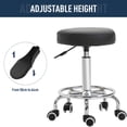 thumbnail image 4 of Adjustable Swivel Salon Stool Hydraulic Rolling Tattoo Chair Black, 4 of 10