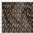 thumbnail image 4 of Soimoi Brown Silk Fabric Bear & Rabbit Animal Print Fabric by the Yard 44 Inch Wide, 4 of 6