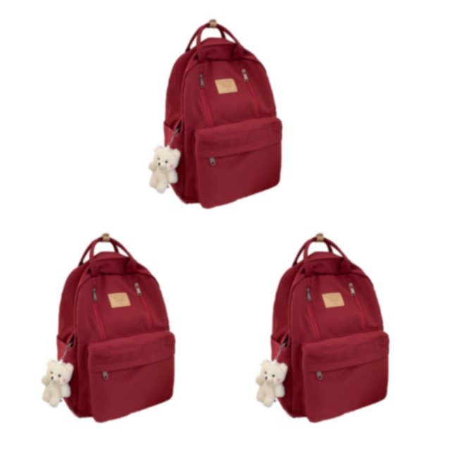relayinert Fabric Shoulder Bag Reliable Partner For Everyday Adventures Multi-functional wine red 32*12*42cm 3Set