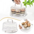 thumbnail image 1 of Bakeware Cake Container with Cover Lid and Portable Round Two-Sided Base for Cookies Fruit and Cupcakes, 1 of 4